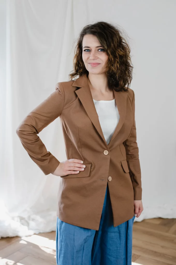 Marynarka Jackie żakiet mocha mousse brązowy