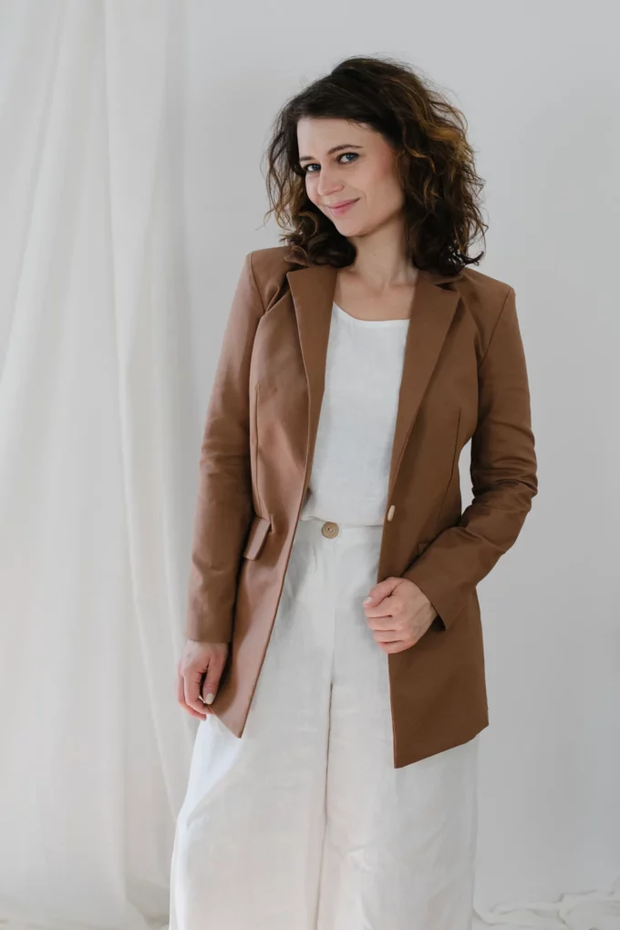 Marynarka Jackie żakiet mocha mousse brązowy