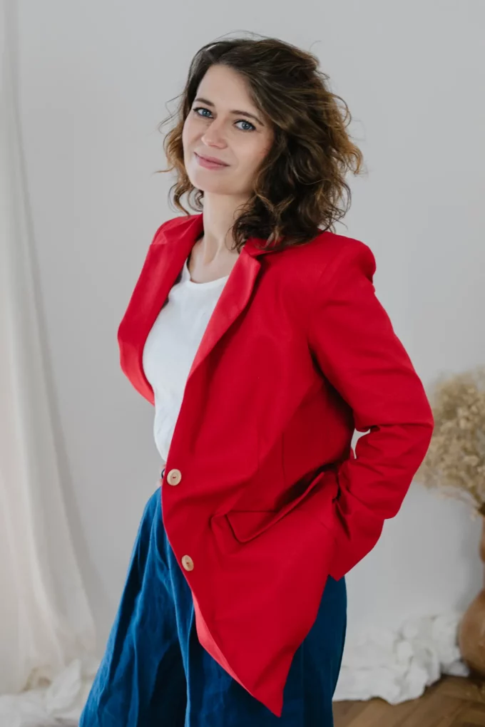 Marynarka Jackie żakiet czerwony