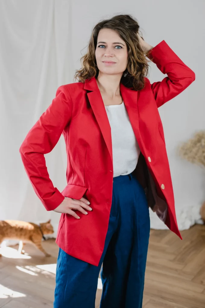Marynarka Jackie żakiet czerwony