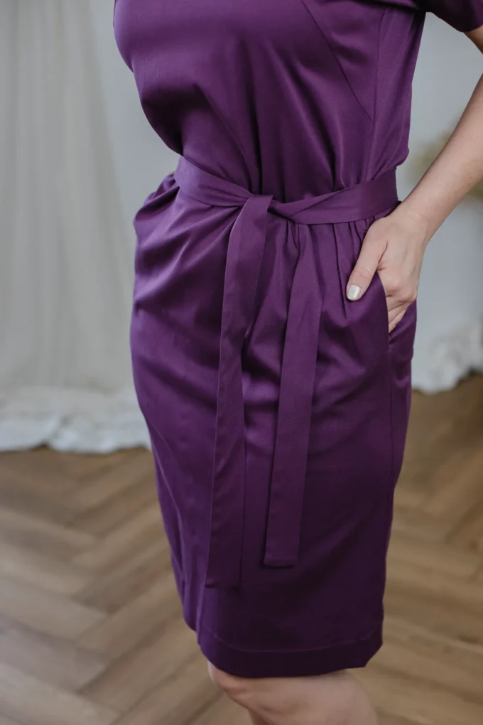 Sukienka Emma wiskoza fioletowa - obrazek 10