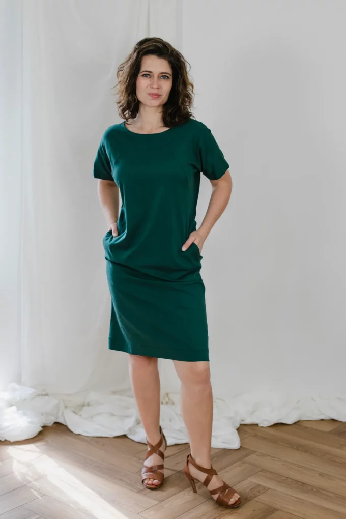 Sukienka Emma wiskoza morski zielony