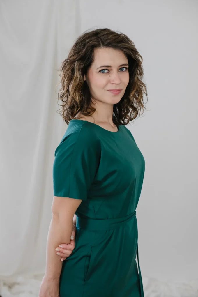 Sukienka Emma wiskoza morski zielony
