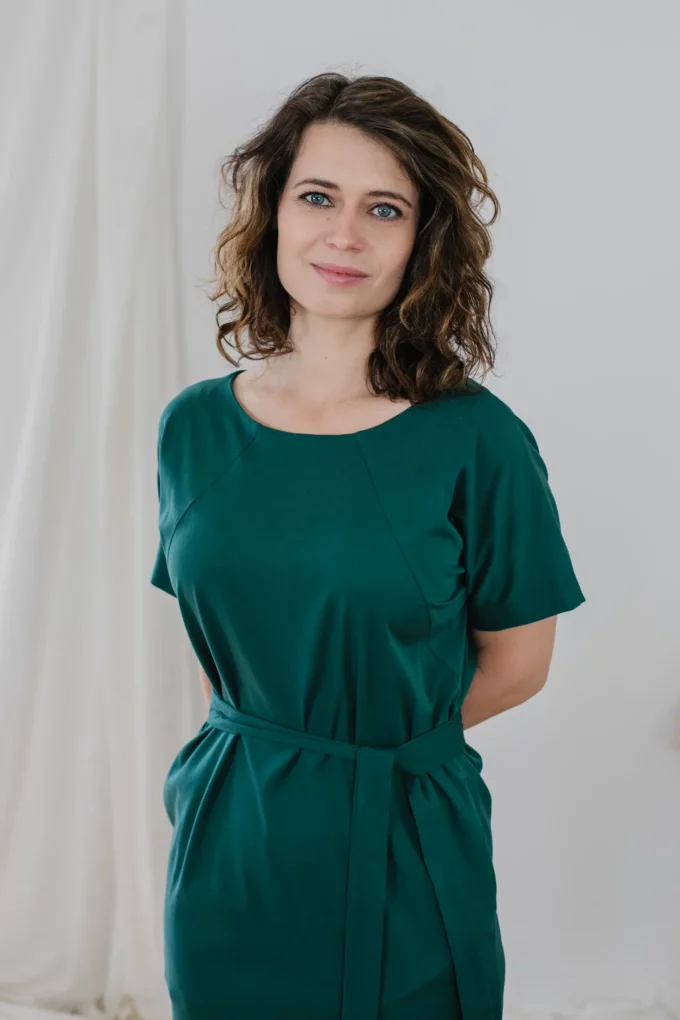 Sukienka Emma wiskoza morski zielony