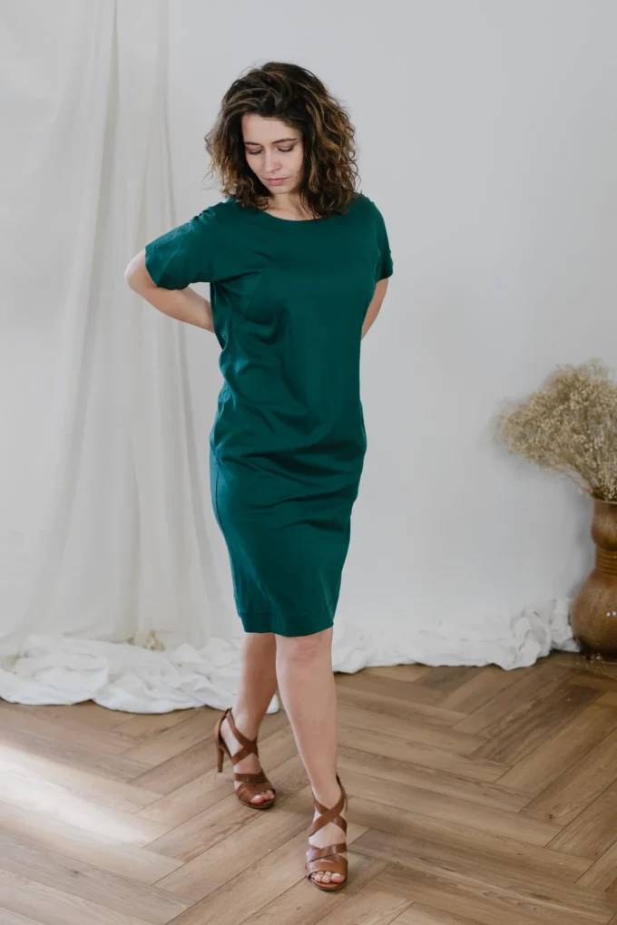Sukienka Emma wiskoza morski zielony