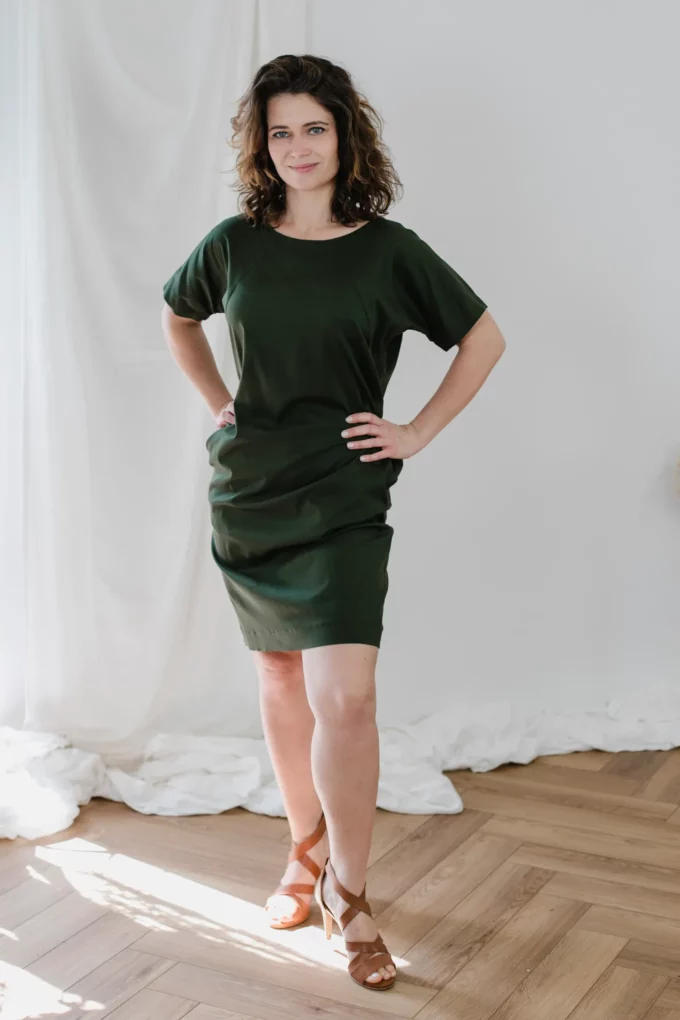 Sukienka Emma wiskoza zielona