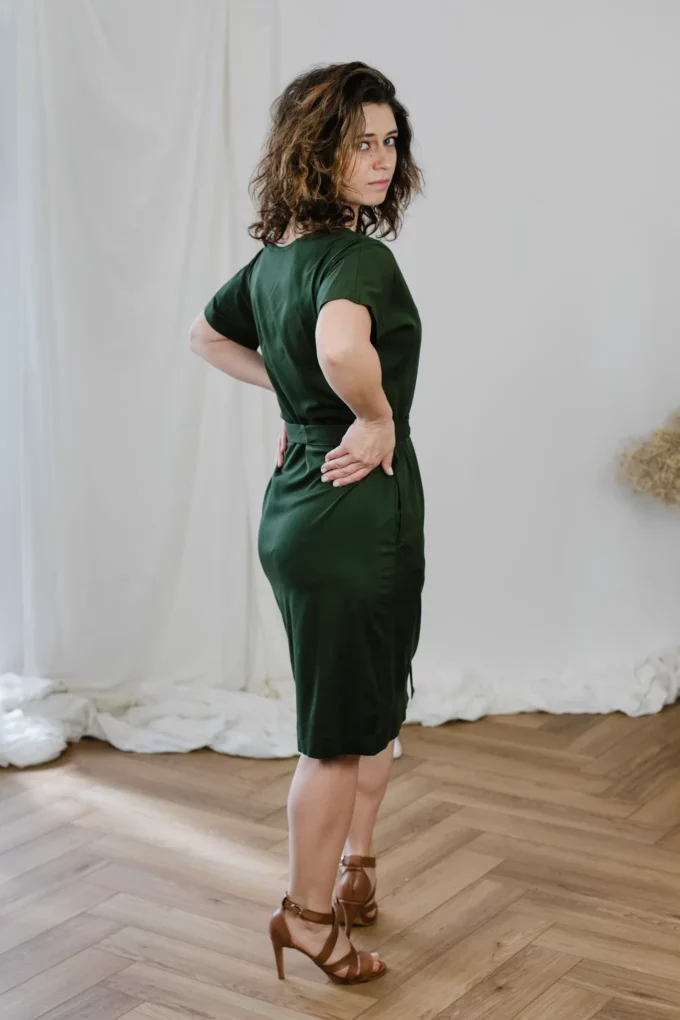 Sukienka Emma wiskoza zielona