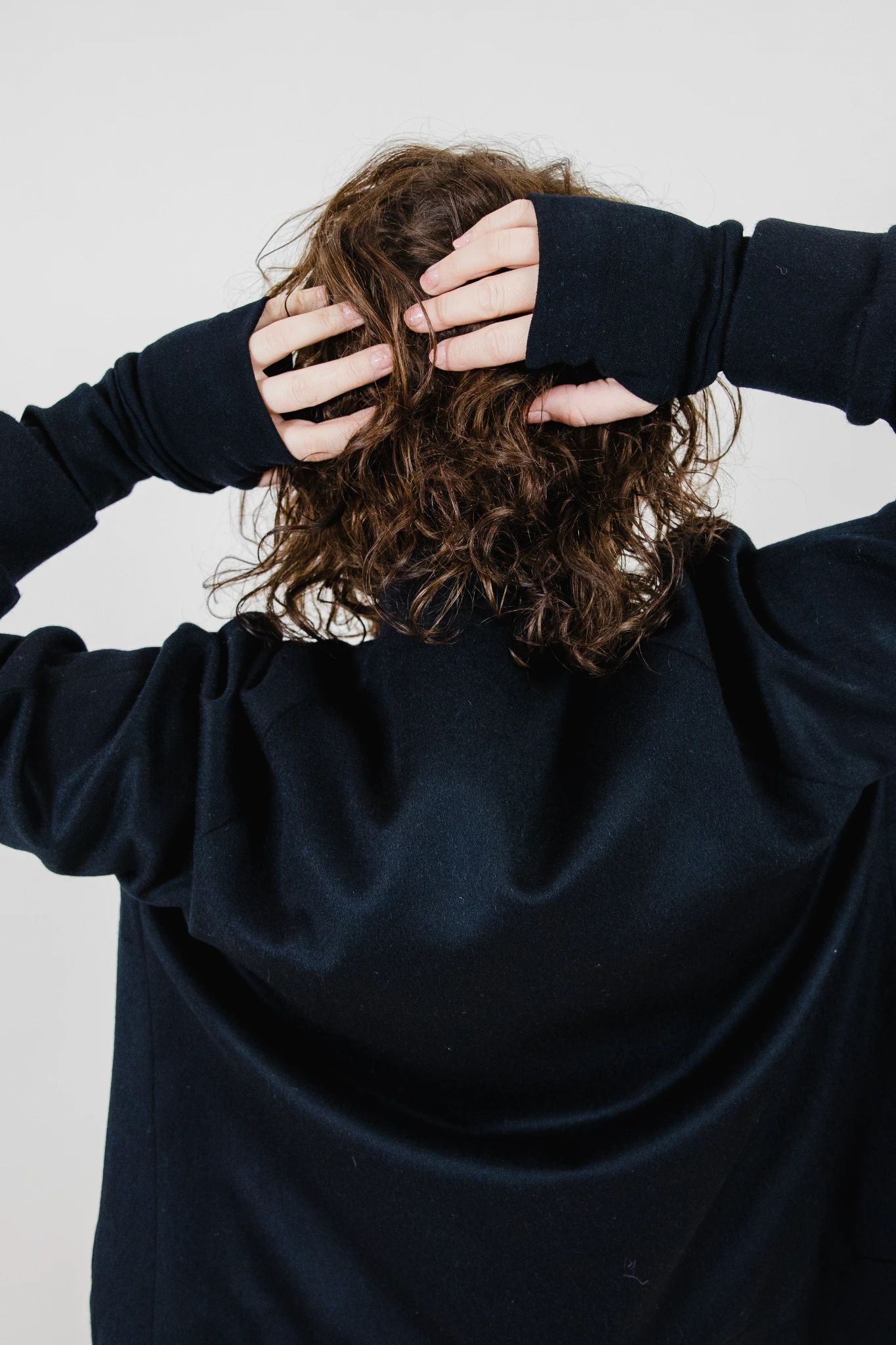 Rękawiczki bez palców mitenki 100% wełna merino - obrazek 4