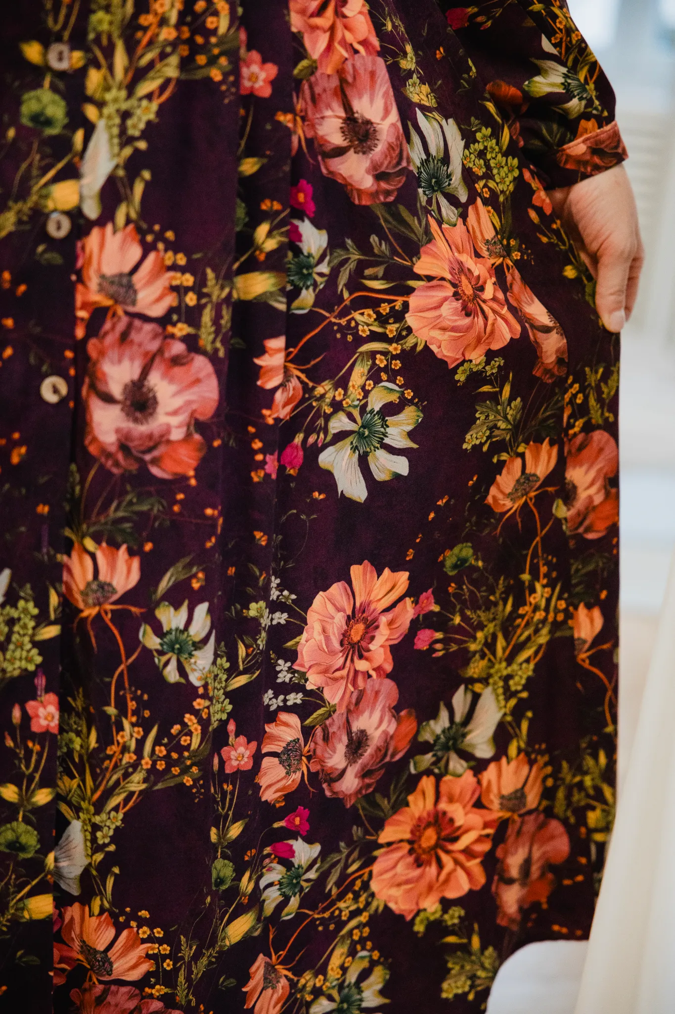 Sukienka Sophie 2.0 bordowe kwiaty - obrazek 6